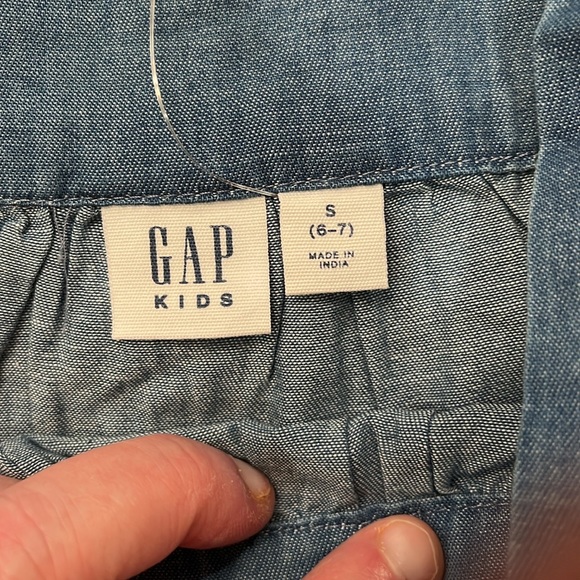 GAP Kids Tiered Chambray Square neck Dress / NWT / S or M - Picture 8 of 16